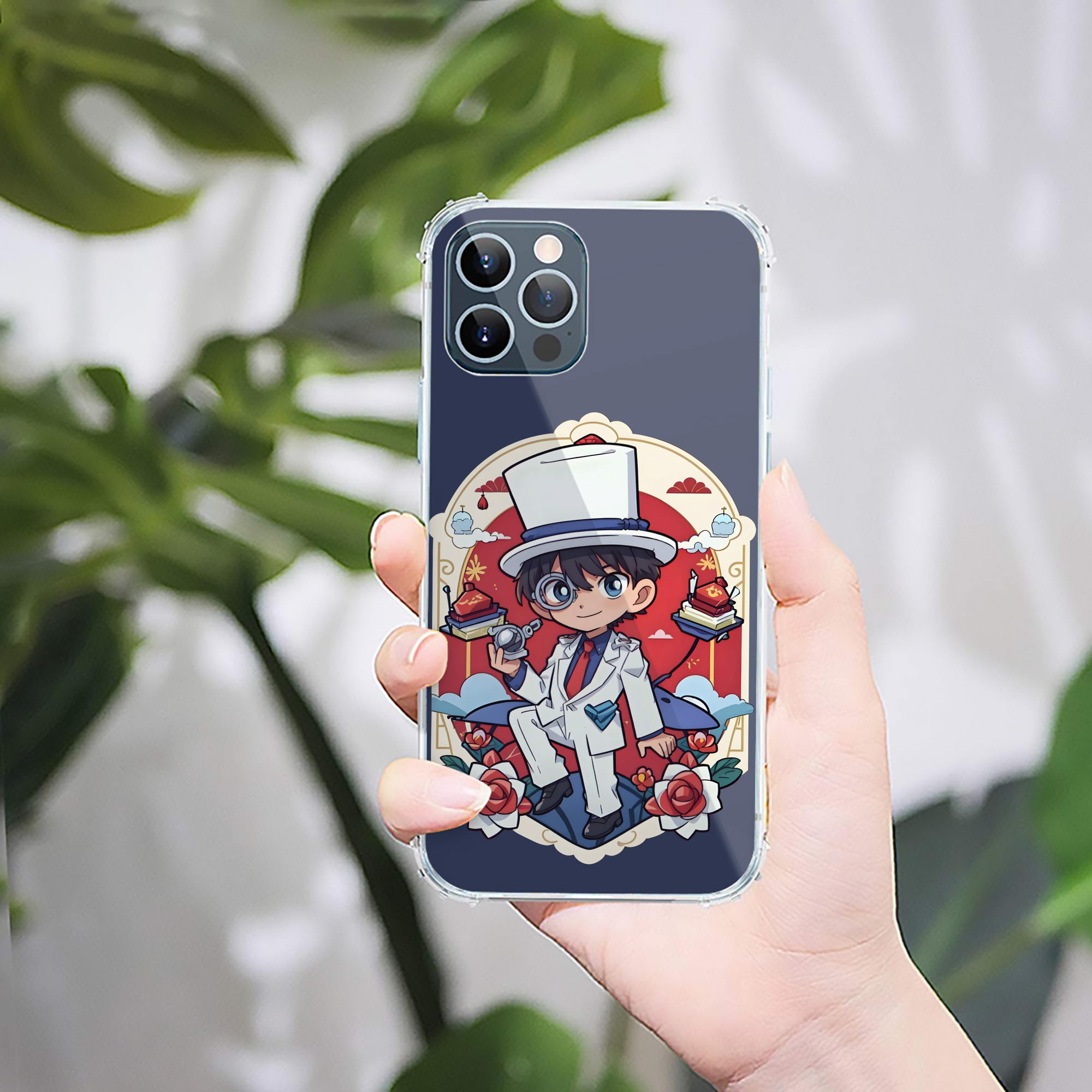 （画像用） 名探偵コナン くろば かいと Detective Conan Kuroba Kaito 【iPhone 12シリーズ対応】透明スマホケース（クリアソフトケース）